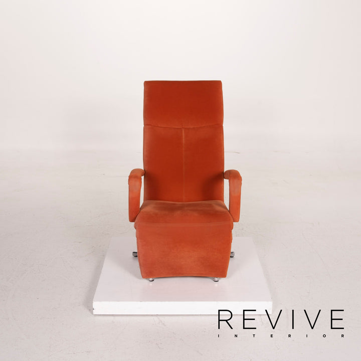 Ewald Schillig Stoff Sessel Orange Alcantara Relaxfunktion #15344