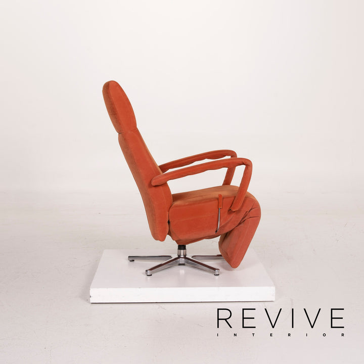 Ewald Schillig Stoff Sessel Orange Alcantara Relaxfunktion #15344