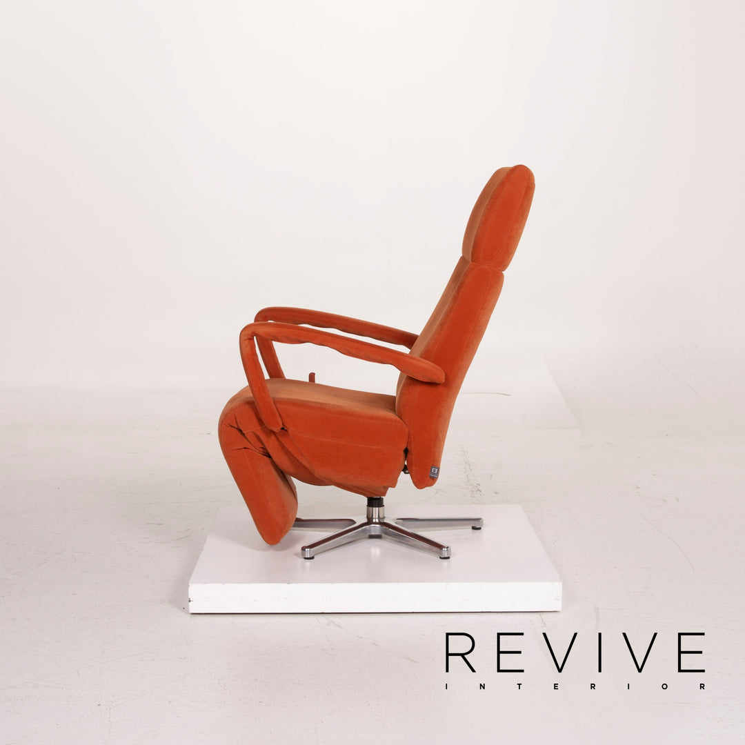 Ewald Schillig Stoff Sessel Orange Alcantara Relaxfunktion #15344