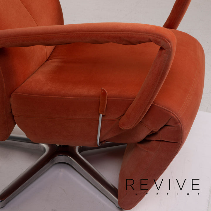 Ewald Schillig Stoff Sessel Orange Alcantara Relaxfunktion #15344