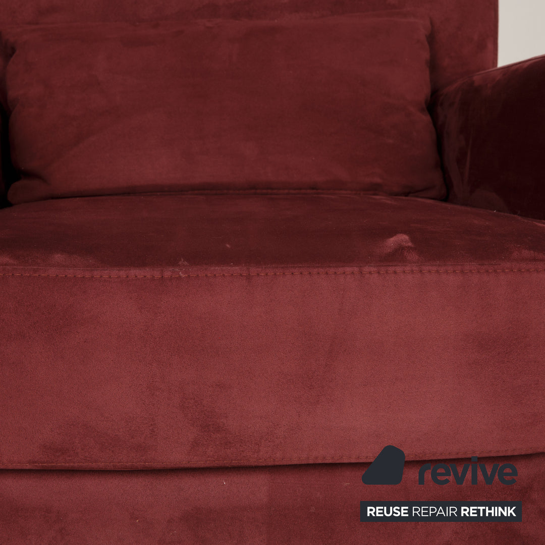 Ewald Schillig Stoff Sessel Rot Dunkelrot