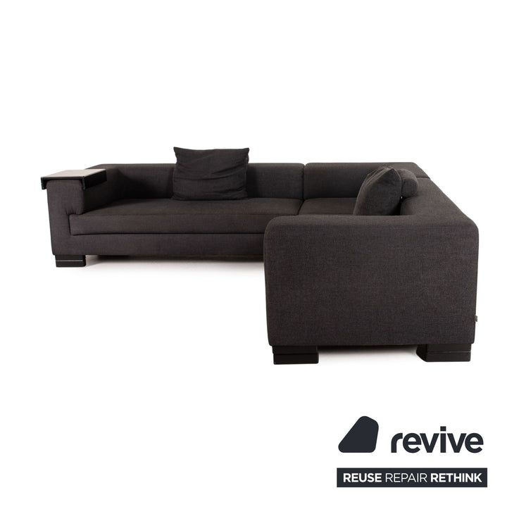Ewald Schillig Stoff Sofa Anthrazit Ecksofa Couch Outlet