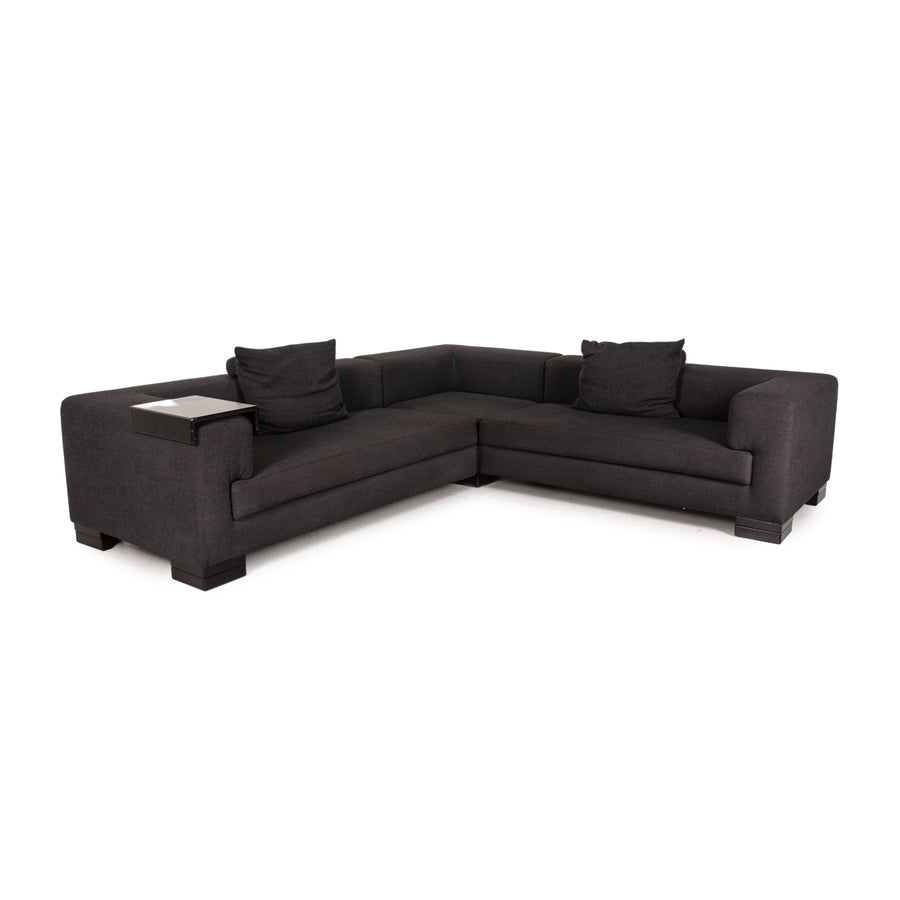 Ewald Schillig Stoff Sofa Anthrazit Ecksofa Couch Outlet