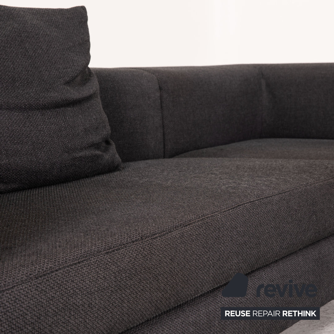 Ewald Schillig Stoff Sofa Anthrazit Ecksofa Couch Outlet
