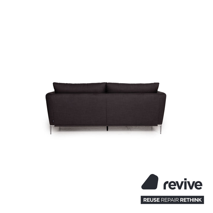 Ewald Schillig fabric sofa anthracite two-seater couch