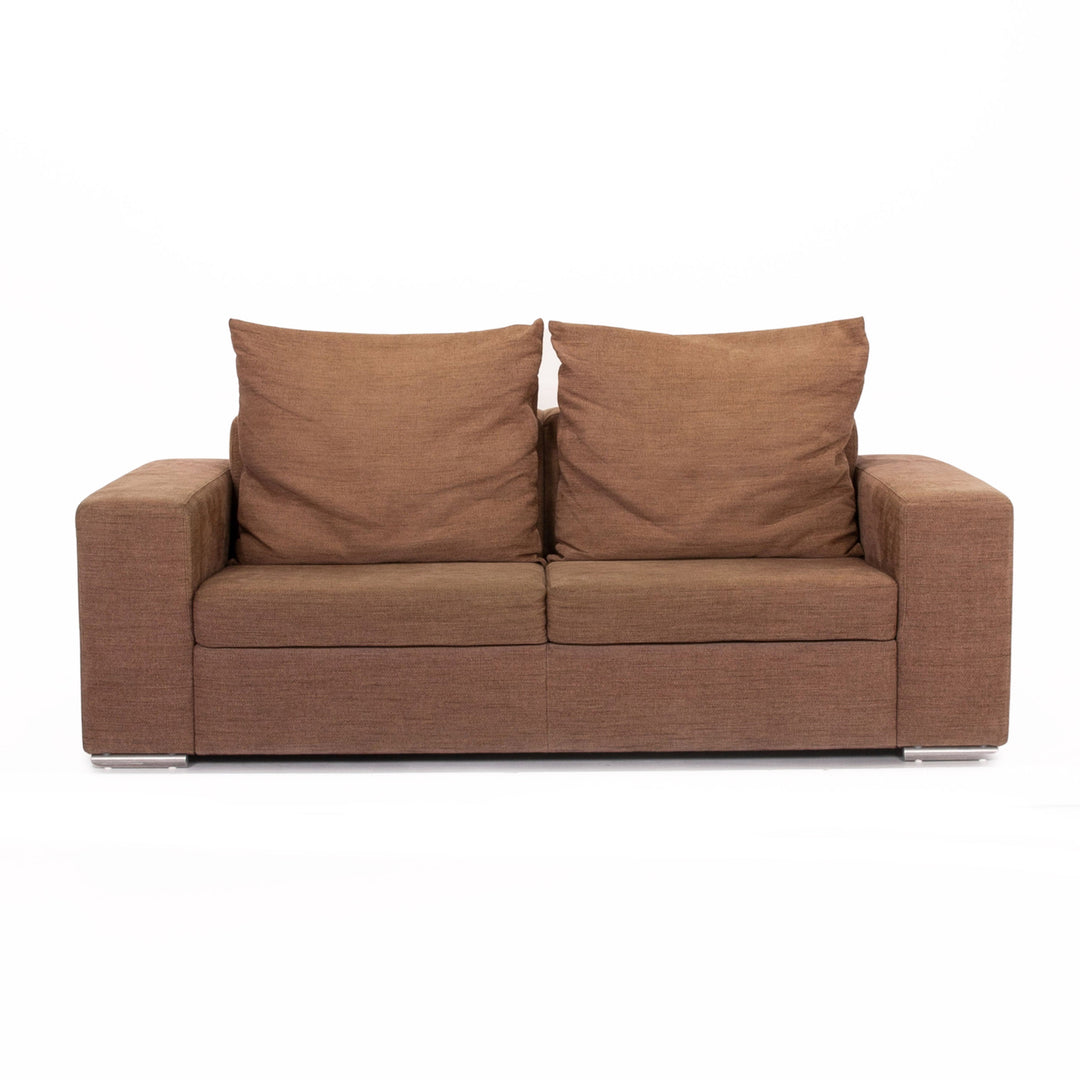 Ewald Schillig Stoff Sofa Braun Hellbraun Zweisitzer Couch Outlet #13825