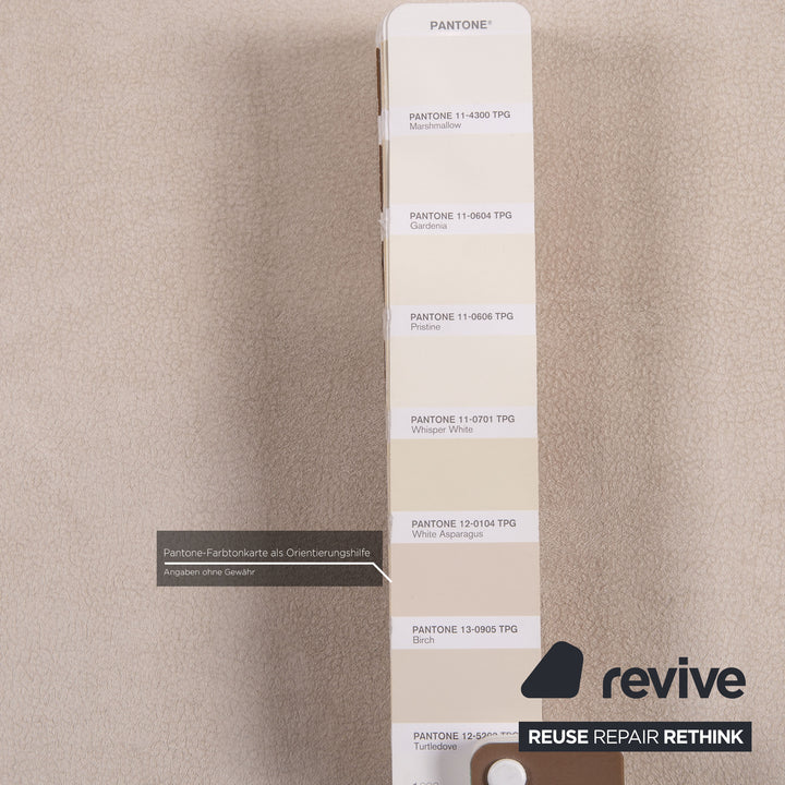 Ewald Schillig Stoff Sofa Creme Ecksofa Recamiere links