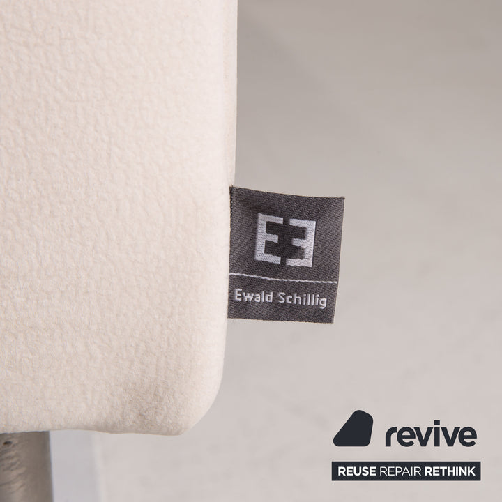 Ewald Schillig Stoff Sofa Creme Ecksofa Recamiere links