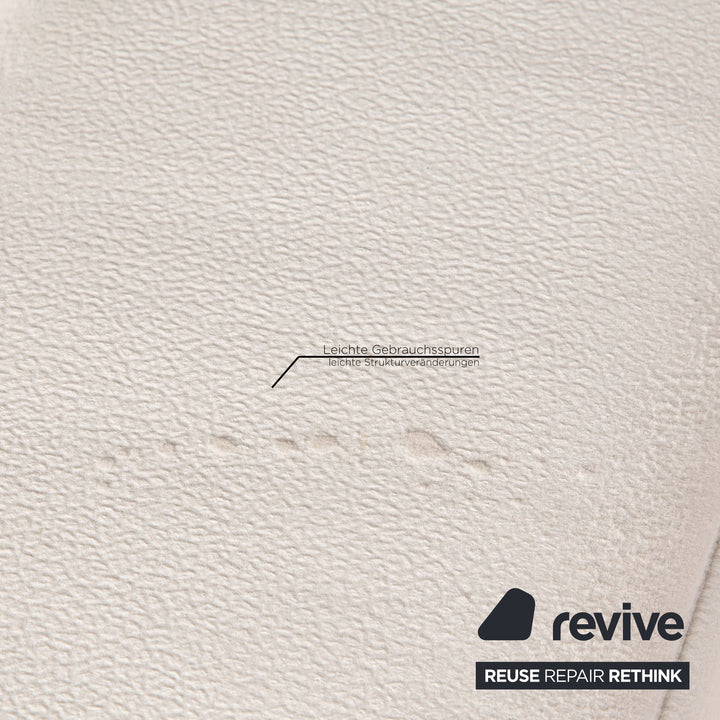 Ewald Schillig Stoff Sofa Creme Ecksofa Recamiere links