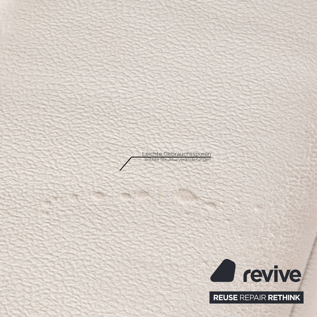 Ewald Schillig Stoff Sofa Creme Ecksofa Recamiere links