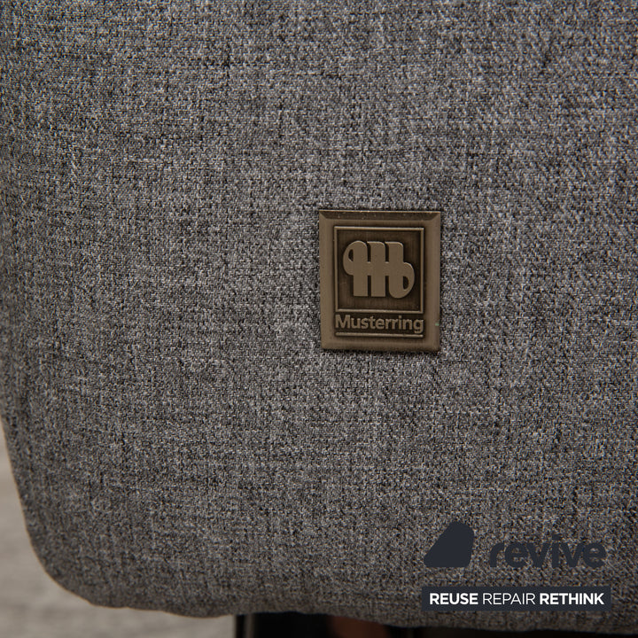 Ewald Schillig Stoff Sofa Garnitur Grau Zweisitzer Hocker Funktion Couch Sofa