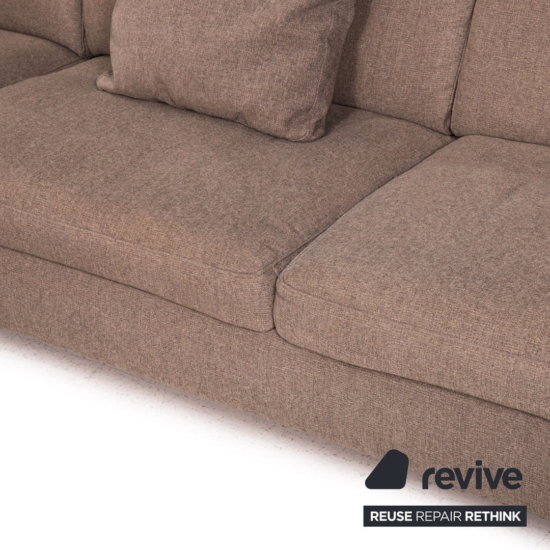 Ewald Schillig fabric sofa set grey-brown function sleeping function sofa bed couch sofa