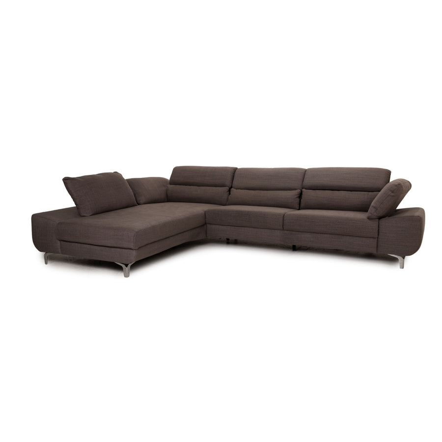 Ewald Schillig fabric sofa gray corner sofa couch function