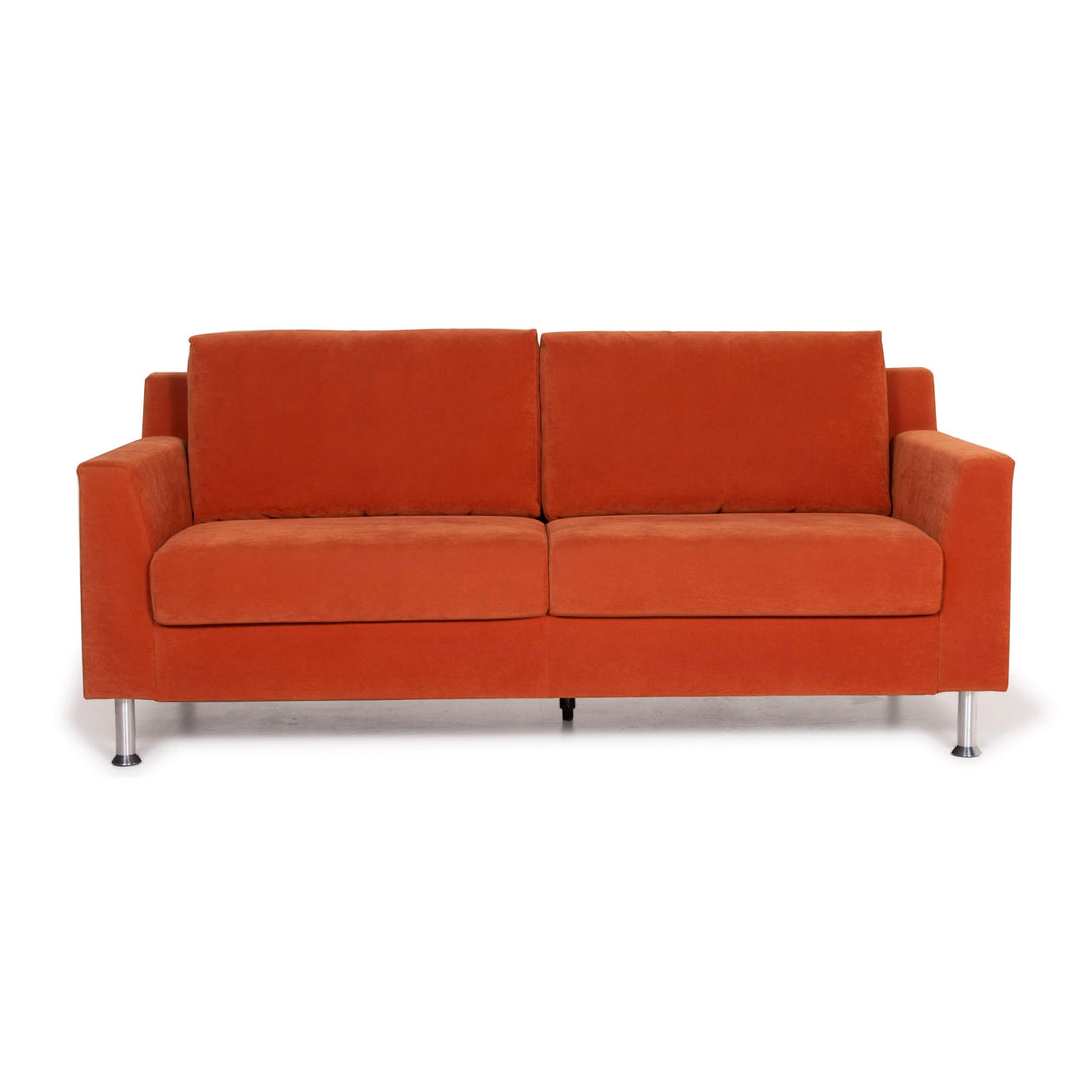 Ewald Schillig Stoff Sofa Orange Zweisitzer Alcantara #15102