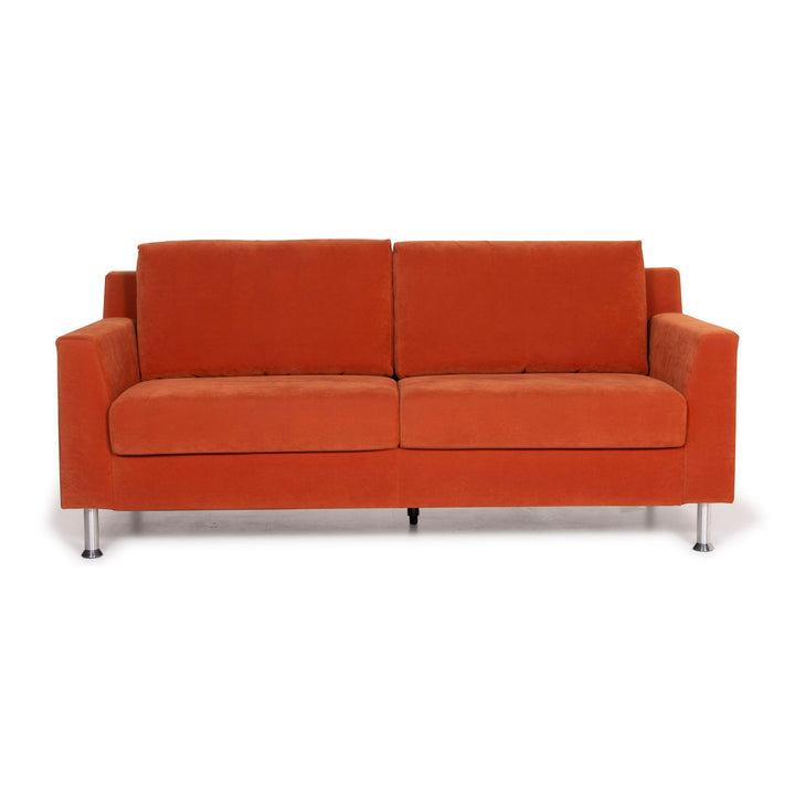 Ewald Schillig Stoff Sofa Orange Zweisitzer Alcantara #15102