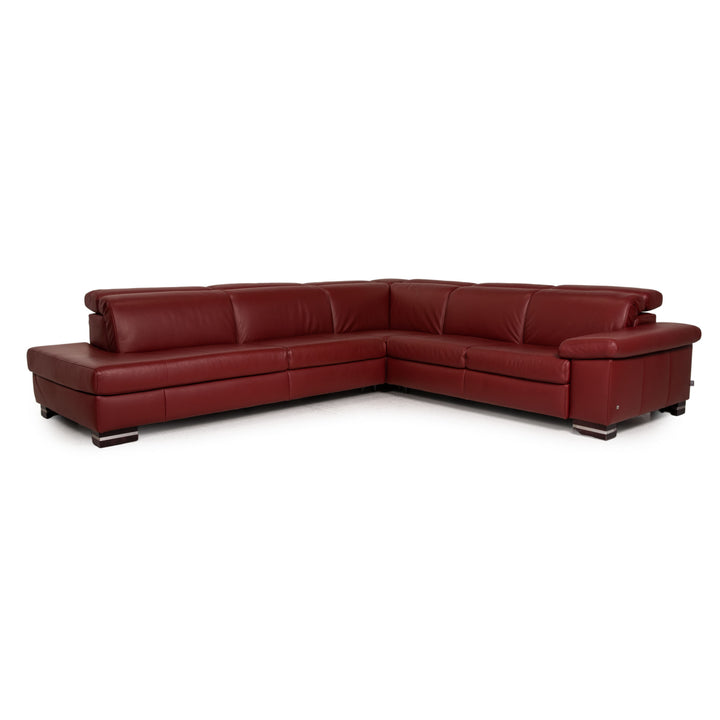 Ewald Schillig Urban leather sofa red corner sofa couch function