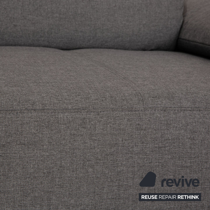 Ewald Schillig Zweisitzer Stoff Grau Funktion Couch Sofa