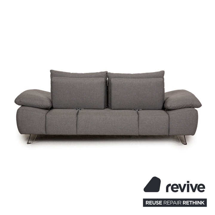Ewald Schillig Zweisitzer Stoff Grau Funktion Couch Sofa