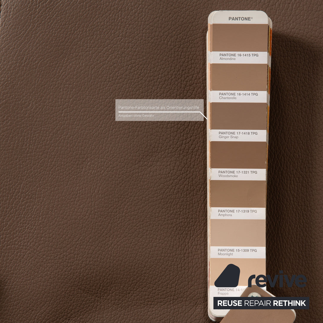 Ewald Schillig Brand Face Leder Ecksofa Braun Sofa Couch elektrische Funktion