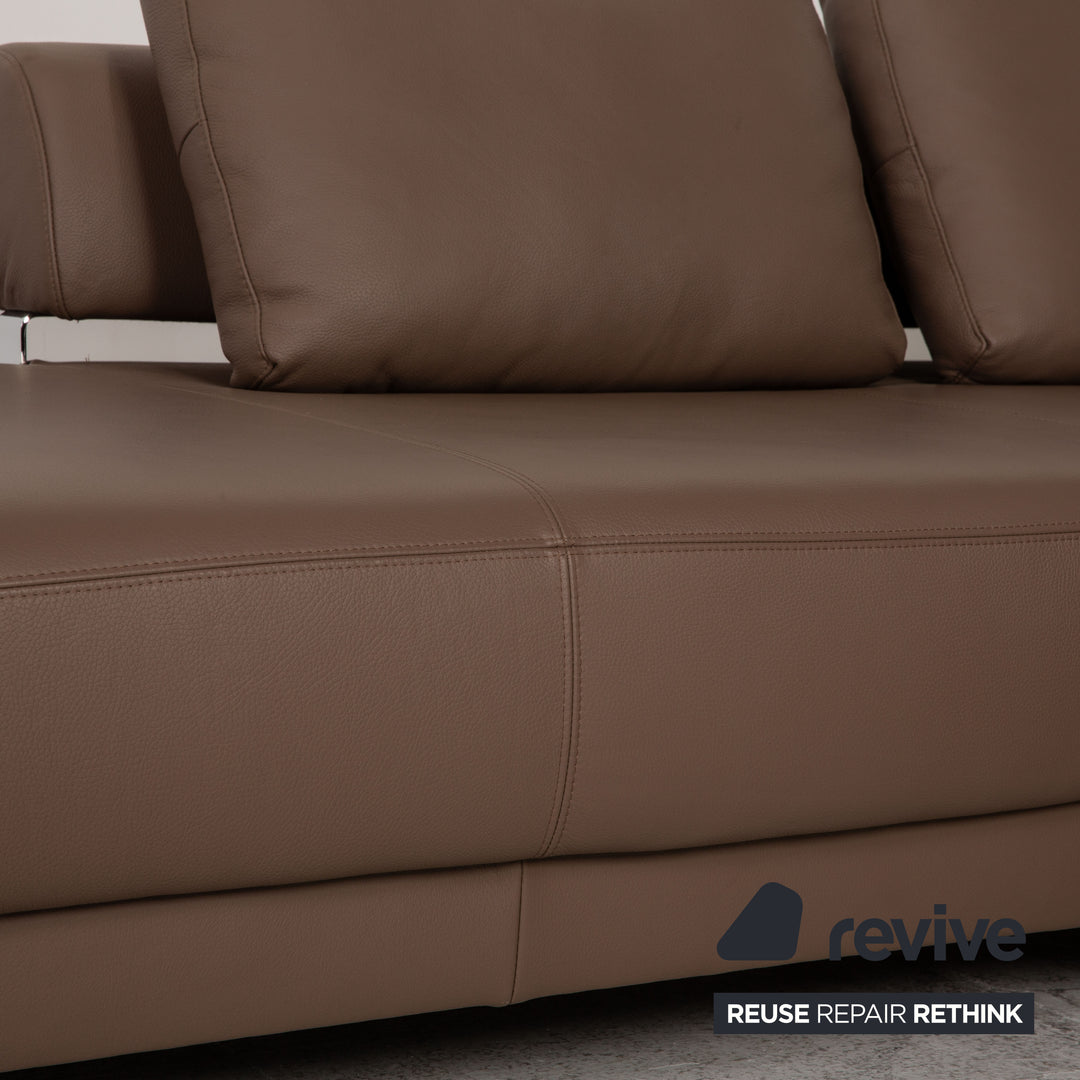 Ewald Schillig Brand Face Leder Ecksofa Braun Sofa Couch elektrische Funktion