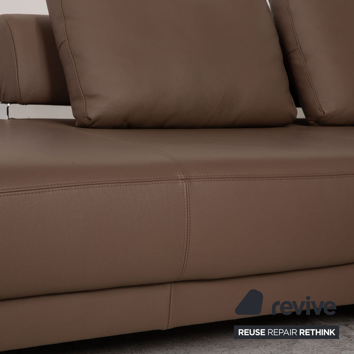 Ewald Schillig Brand Face Leder Ecksofa Braun Sofa Couch elektrische Funktion