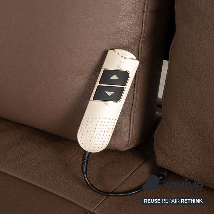 Ewald Schillig Brand Face Leder Ecksofa Braun Sofa Couch elektrische Funktion