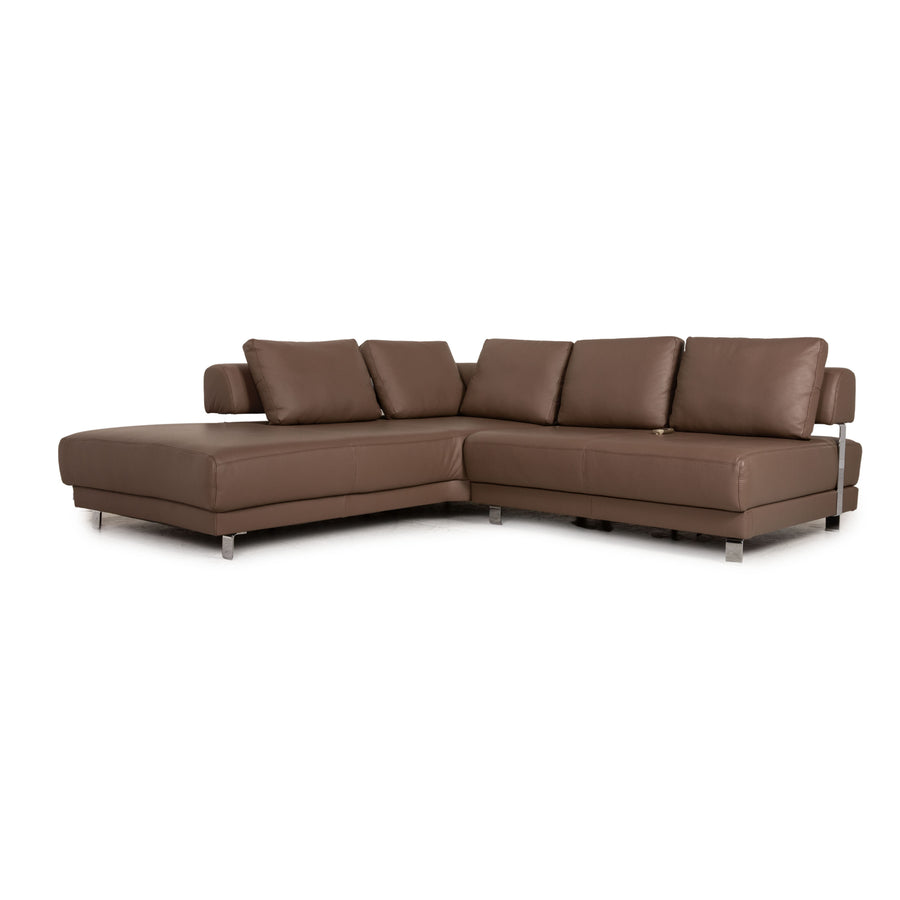 Ewald Schillig Brand Face Leder Ecksofa Braun Sofa Couch elektrische Funktion