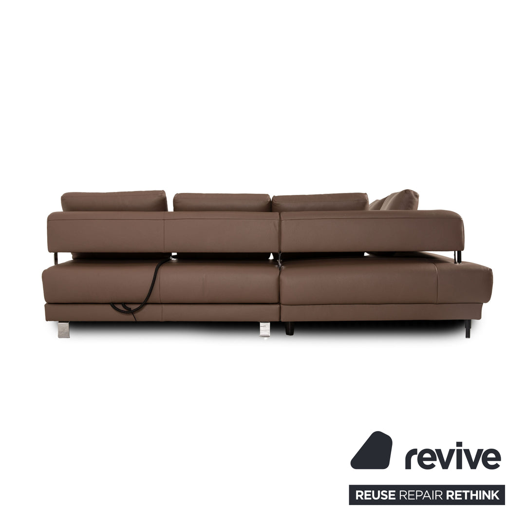 Ewald Schillig Brand Face Leder Ecksofa Braun Sofa Couch elektrische Funktion
