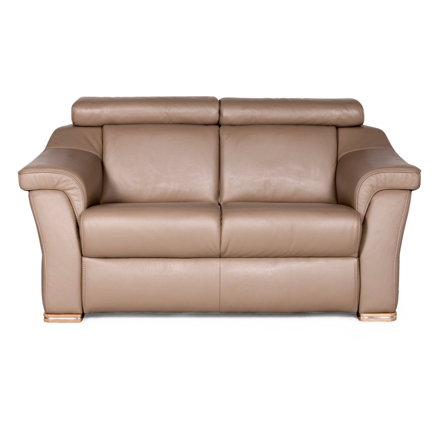 Himolla designer leather sofa brown genuine leather two-seater couch #7901