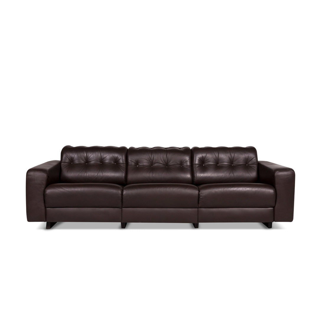 de Sede leather sofa brown three-seater couch #9830
