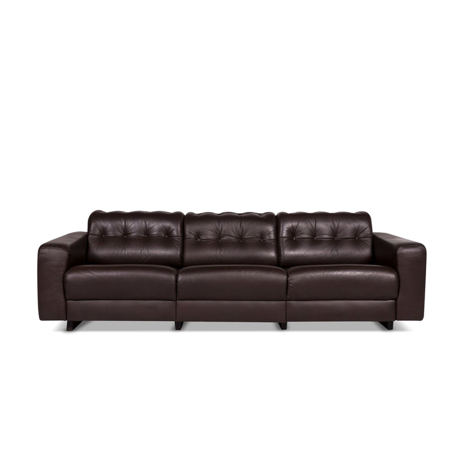 de Sede leather sofa brown three-seater couch #9830