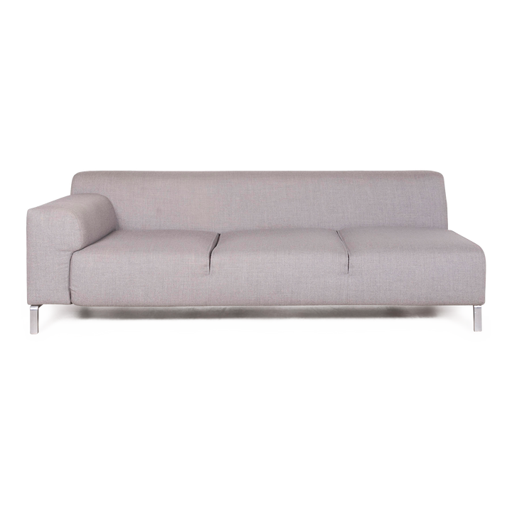 Zanotta Greg Designer Stoff Sofa Grau Dreisitzer #8201