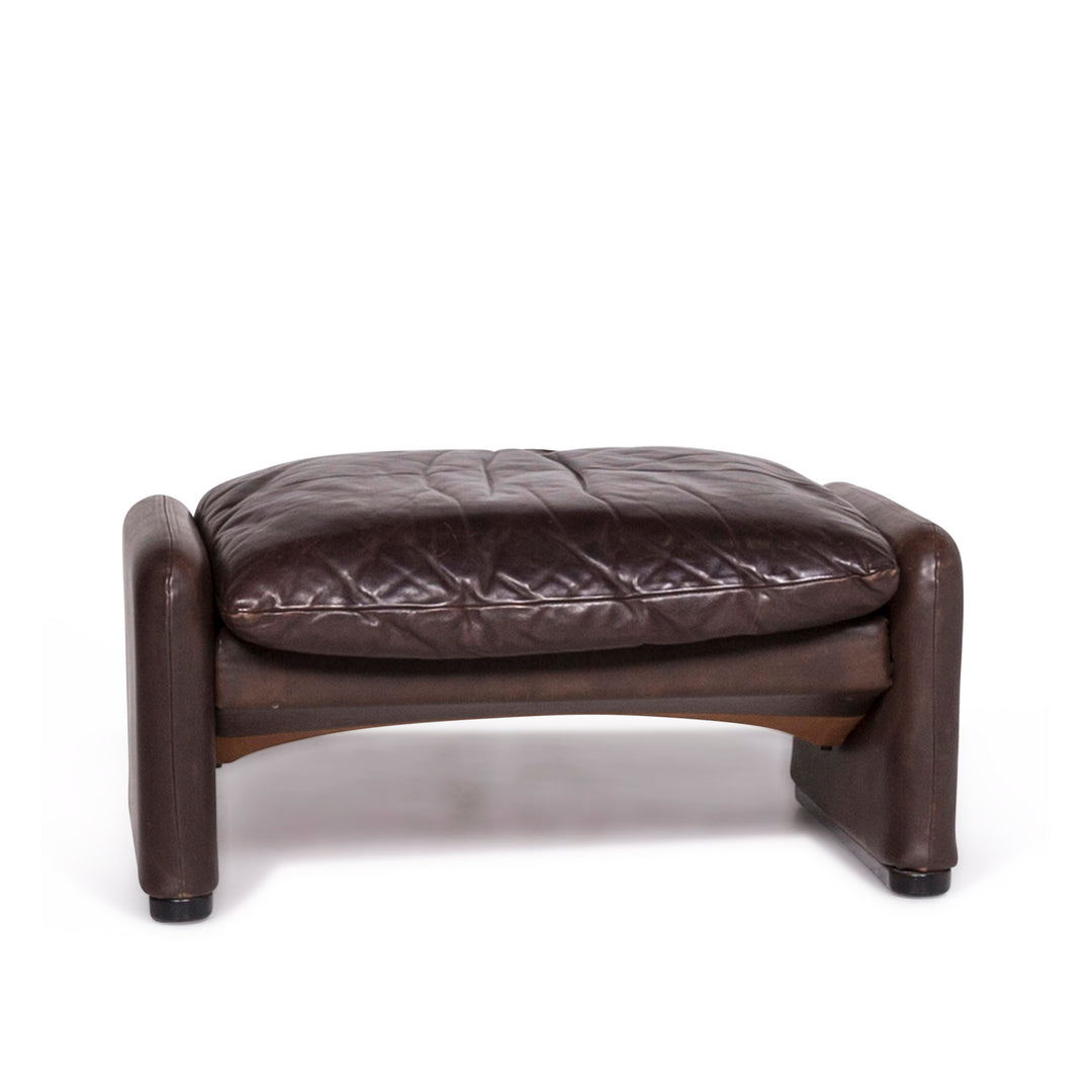 Cassina Maralunga Leather Stool Brown Footstool #9276