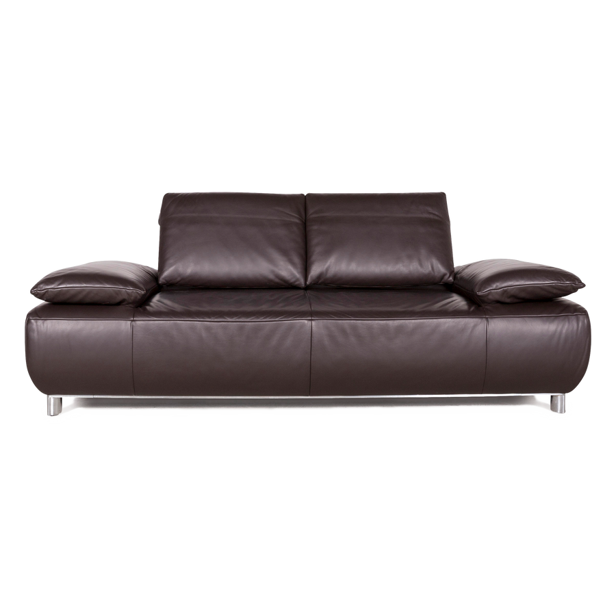 Koinor Volare designer leather sofa brown genuine leather three-seater couch #7663
