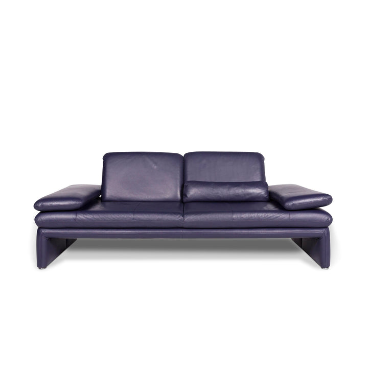 Willi Schillig Leder Sofa Lila Zweisitzer Couch #9590