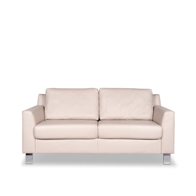 Ewald Schillig Flex Plus Leder Sofa Creme Zweisitzer Couch #9578