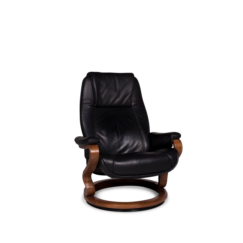 Himolla Leder Sessel Schwarz Holz Relax Funktion 