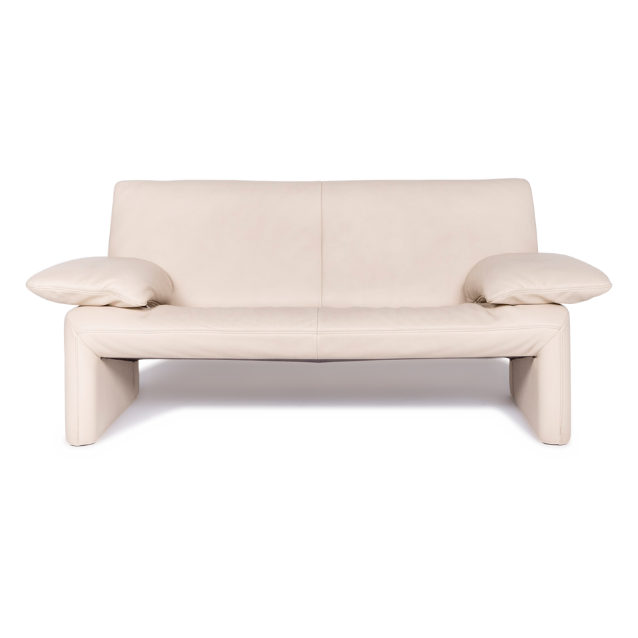 Jori Linea Leder Sofa Beige Echtleder Zweisitzer Couch #8606