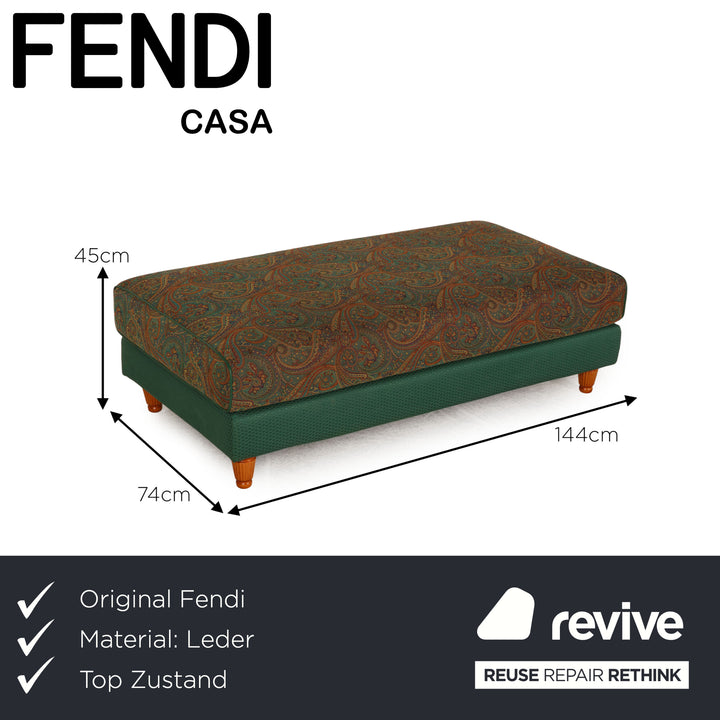 Fendi Stoff Hocker Grün Sitzbank