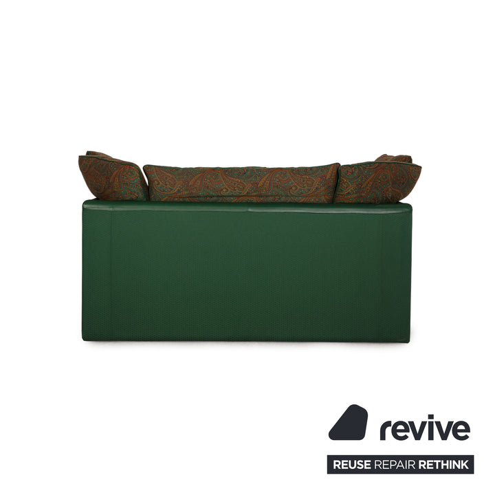 Fendi Fabric Sofa Green Two Seater Couch