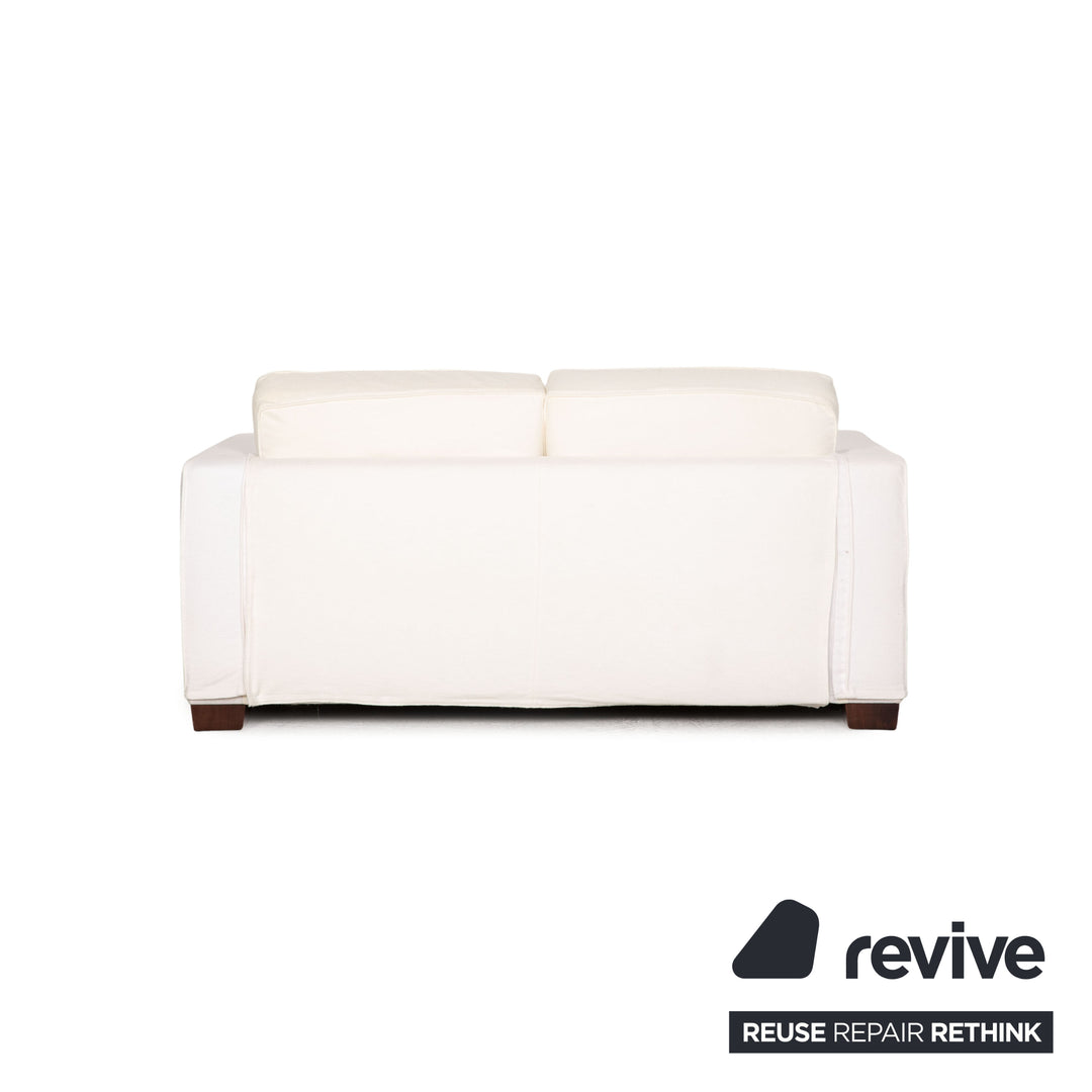 Flexform Bob Stoff Zweisitzer Weiß Sofa Couch