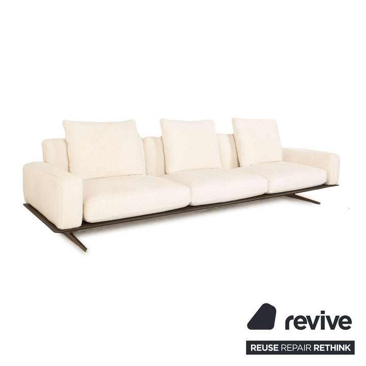 Flexform Softdream fabric four-seater cream sofa couch