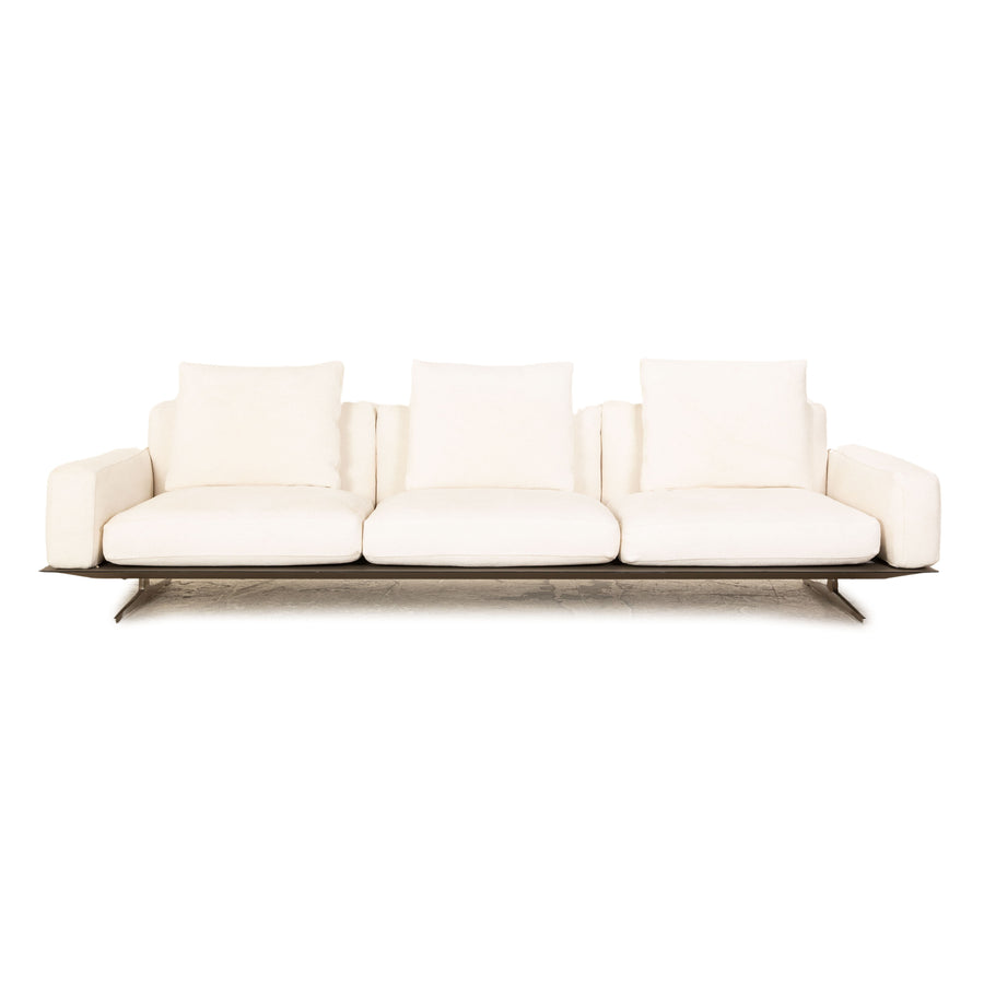 Flexform Softdream fabric four-seater cream sofa couch