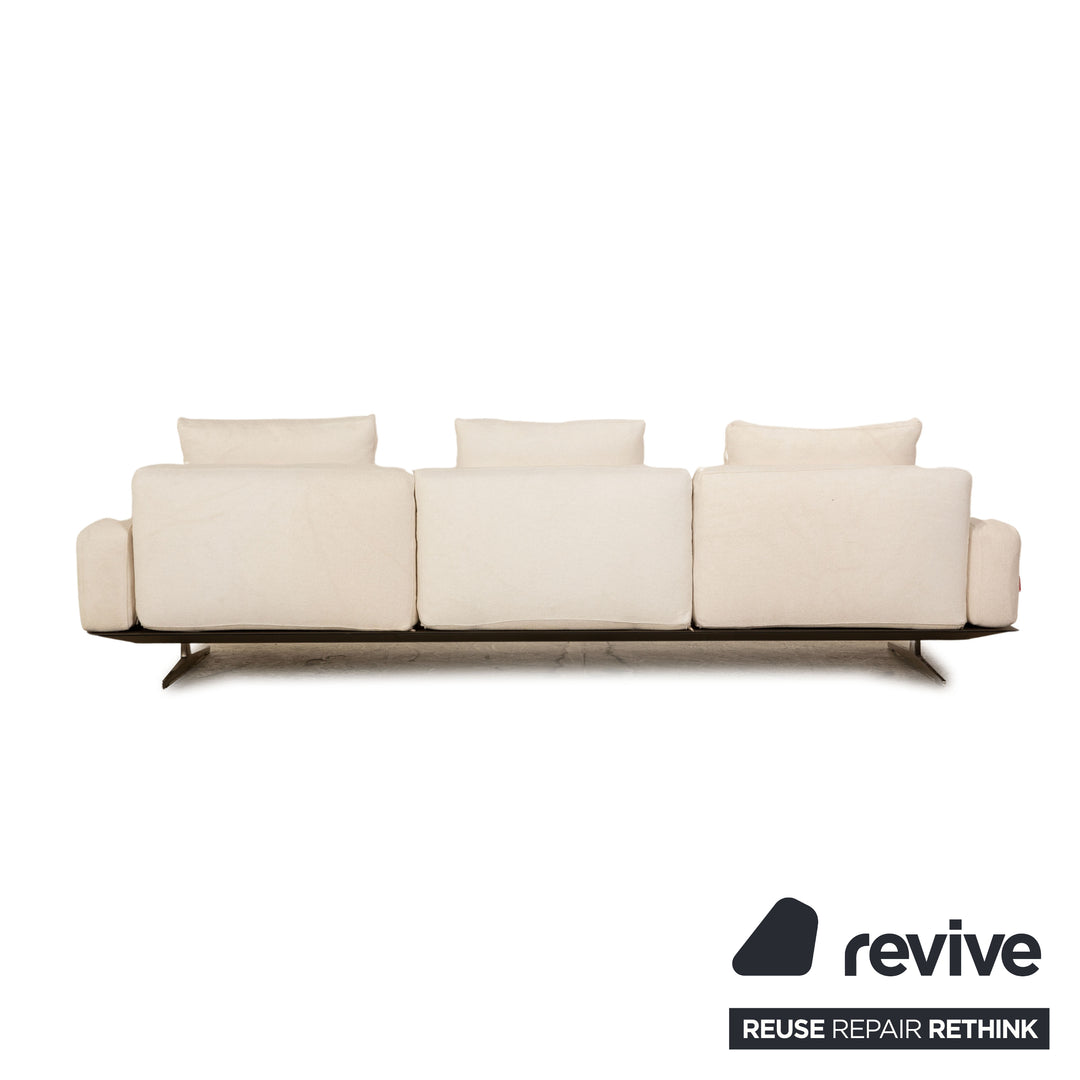 Flexform Softdream fabric four-seater cream sofa couch