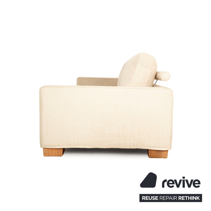 Flexform Status Fabric Four Seater Cream Sofa Couch
