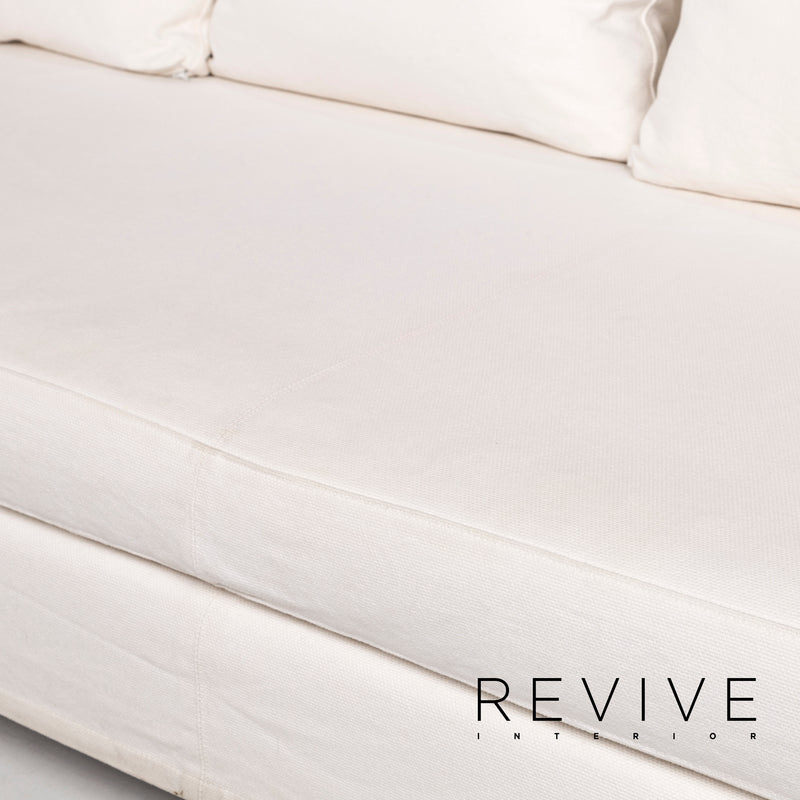 Flexform Stoff Ecksofa Creme Sofa Couch 