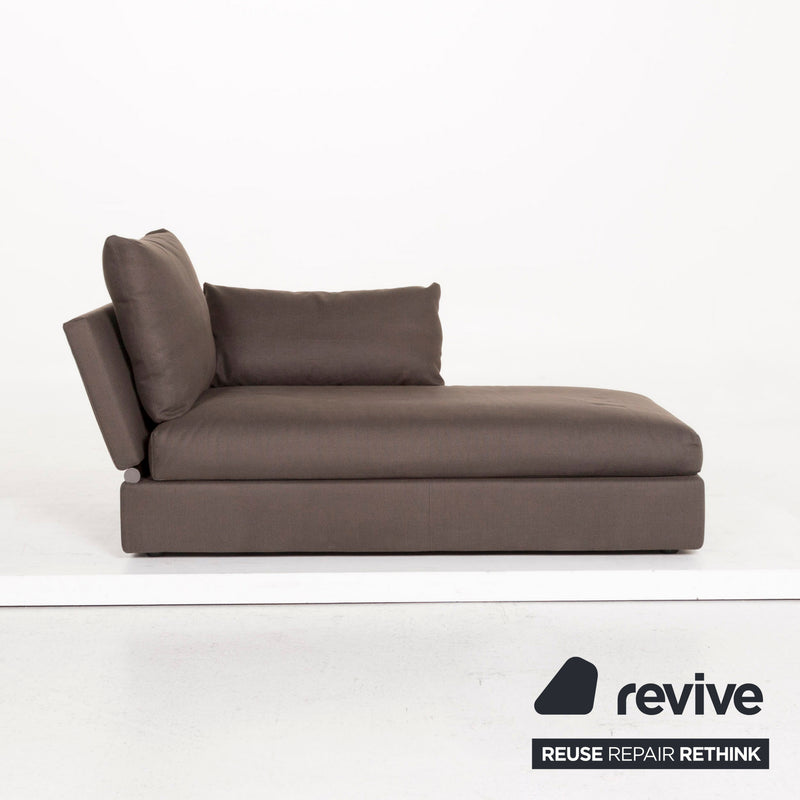Flexform Stoff Sofa Braun Dunkelbraun Zweisitzer Schlaffunktion Funktion Couch 