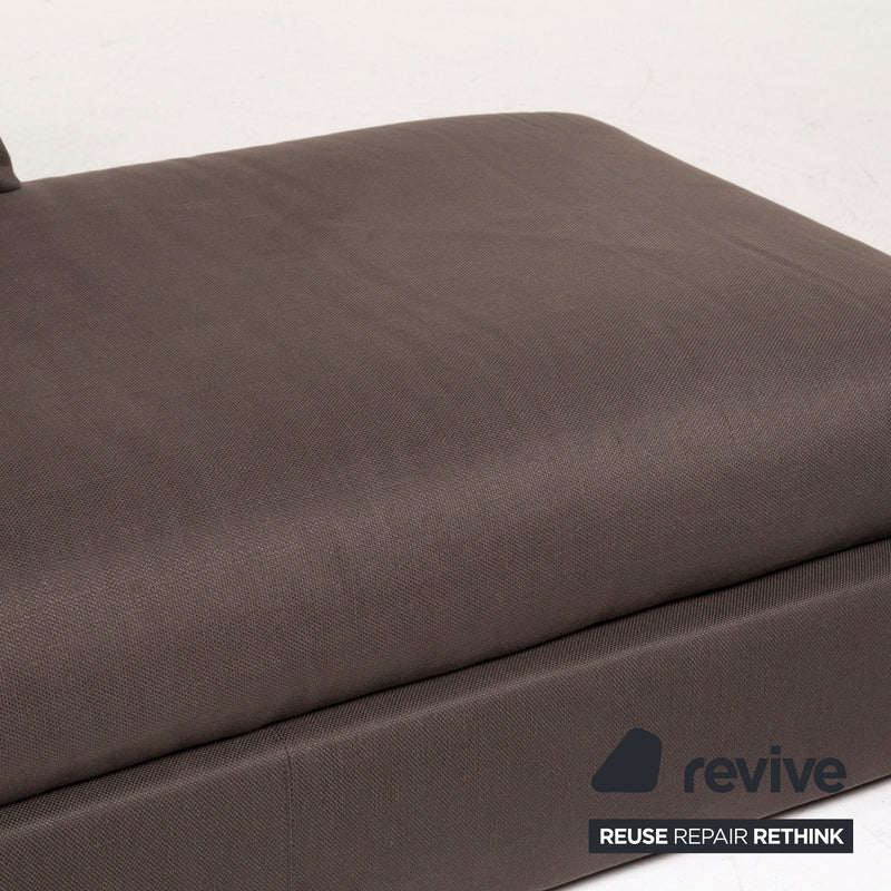 Flexform Stoff Sofa Braun Dunkelbraun Zweisitzer Schlaffunktion Funktion Couch 