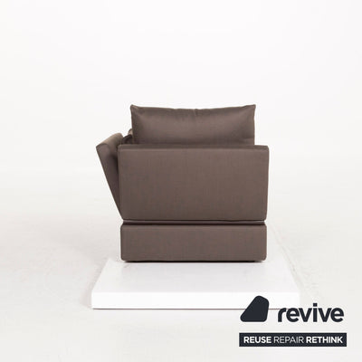 Flexform Stoff Sofa Braun Dunkelbraun Zweisitzer Schlaffunktion Funktion Couch #12725
