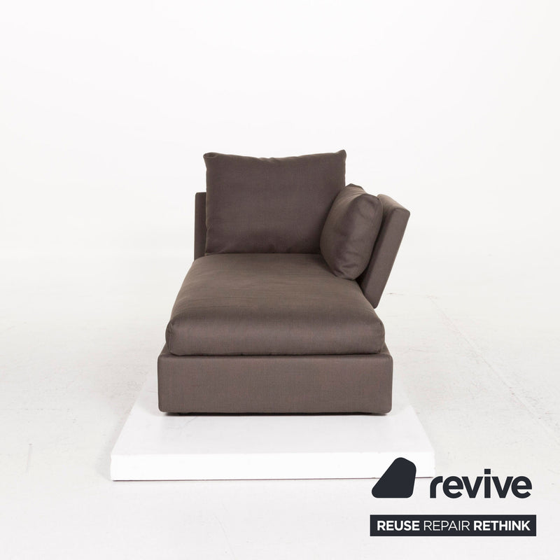 Flexform Stoff Sofa Braun Dunkelbraun Zweisitzer Schlaffunktion Funktion Couch 